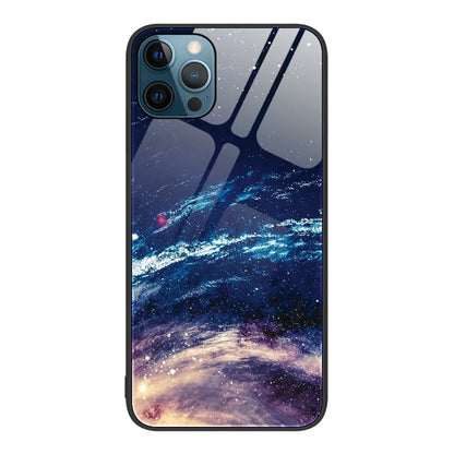 Colorful Painted Glass Phone Case, For iPhone 12 Pro Max