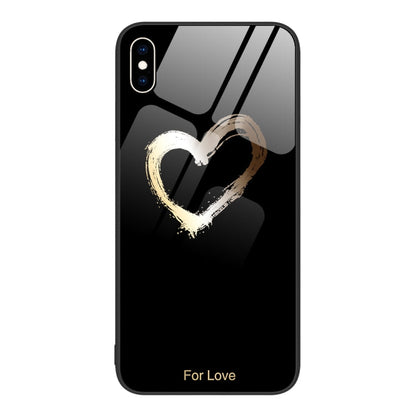 Colorful Painted Glass Phone Case, For iPhone XS Max