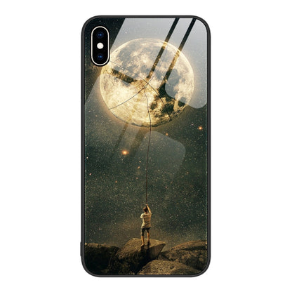 Colorful Painted Glass Phone Case, For iPhone XS Max