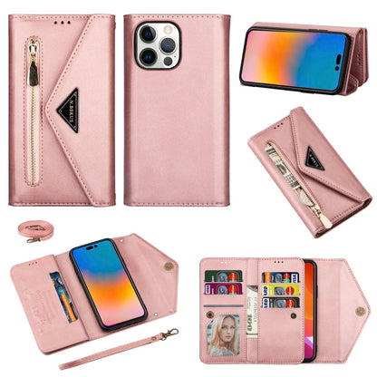 Skin Feel Zipper Horizontal Flip Leather Case, For iPhone 14, For iPhone 14 Max, For iPhone 14 Pro, For iPhone 14 Pro Max
