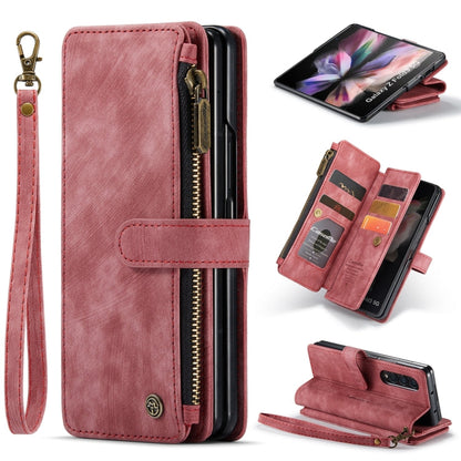 CaseMe C30 Multifunctional Card Slots Zipper Phone Leather Phone Case, For Samsung Galaxy Z Fold6 5G, For Samsung Galaxy Z Fold5, For Samsung Galaxy Z Fold4 5G