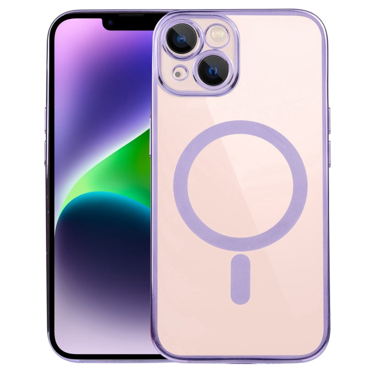 MagSafe Electroplating Straight TPU Phone Case, For iPhone 14, For iPhone 14 Plus