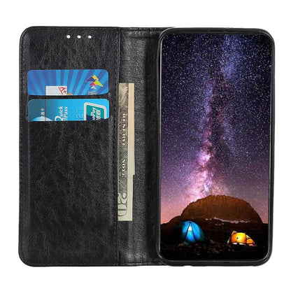 Magnetic Suction Crazy Horse Pattern PU Left and Right Open with Bracket and Card Slot and Wallet, For iPhone SE 2022 / SE 2020