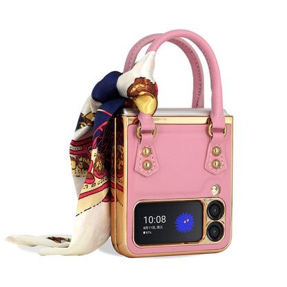 GKK Handbag Design Leather + PC Phone Case, For Samsung Galaxy Z Flip3 5G