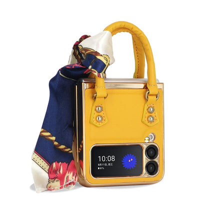 GKK Handbag Design Leather + PC Phone Case, For Samsung Galaxy Z Flip3 5G