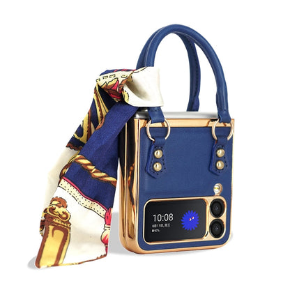 GKK Handbag Design Leather + PC Phone Case, For Samsung Galaxy Z Flip3 5G
