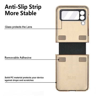 GKK Colorful PU Phone Case with Ring Holder, For Samsung Galaxy Z Flip4 5G, For Samsung Galaxy Z Flip3 5G