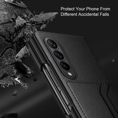 GKK Litchi Texture Card Slot Phone Case, For Samsung Galaxy Z Fold4 5G
