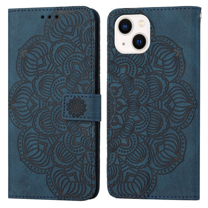 Mandala Embossed Flip Leather Phone Case, For iPhone 14, For iPhone 14 Plus, For iPhone 14 Pro, For iPhone 14 Pro Max