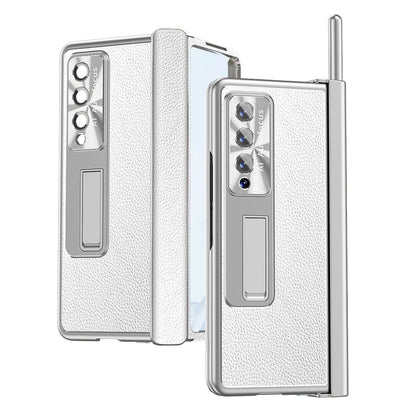Litchi Pattern Magnetic Shell Film Integrated Shockproof Phone Case, For Samsung Galaxy Z Fold3 5G, For Samsung Galaxy Z Fold4