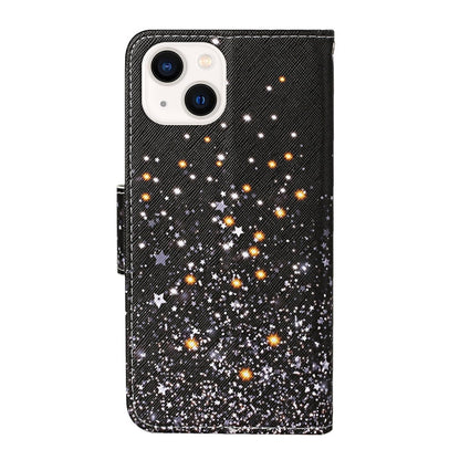 3D Colored Drawing Flip Leather Phone Case, For iPhone 14