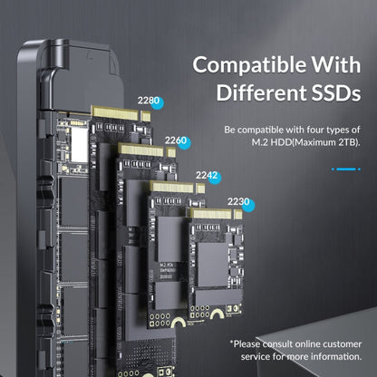 ORICO HM2-G2-BK M.2 NVMe SSD Enclosure, HM2-G2-BK