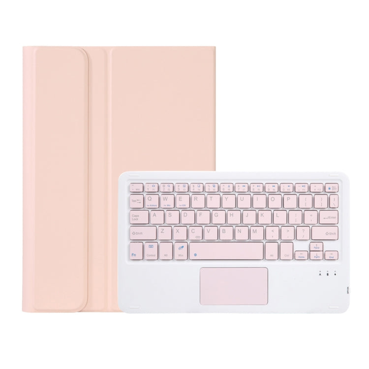 OP12-A Lambskin Texture Ultra-thin Bluetooth Keyboard Leather Case with Touchpad, OP12-A