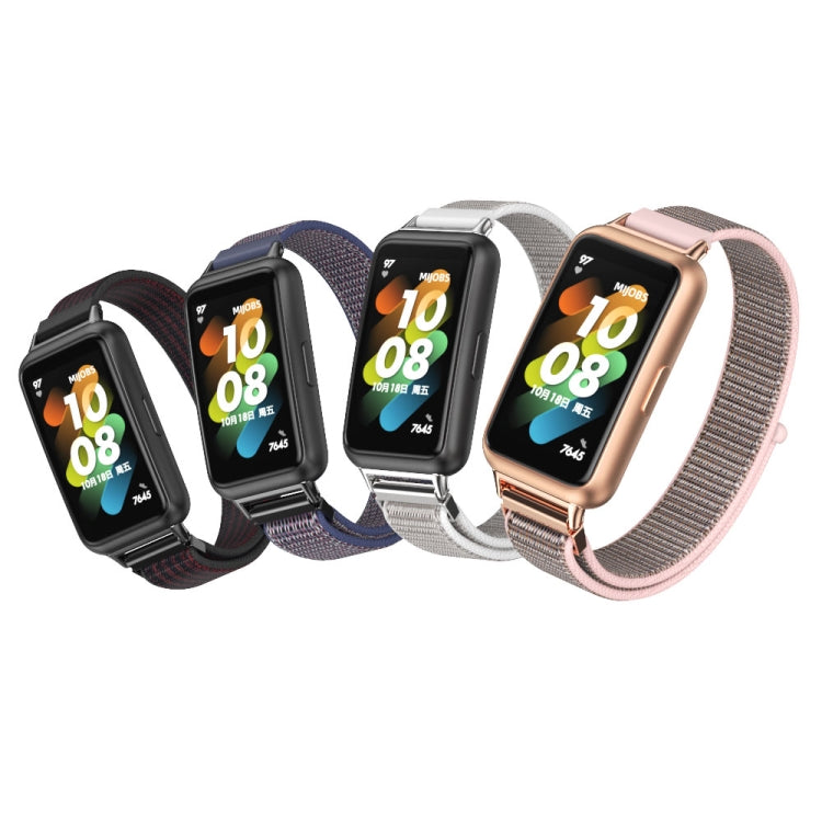 Mijobs Breathable Nylon Watch Band, For Huawei Band 7 / 7 NFC