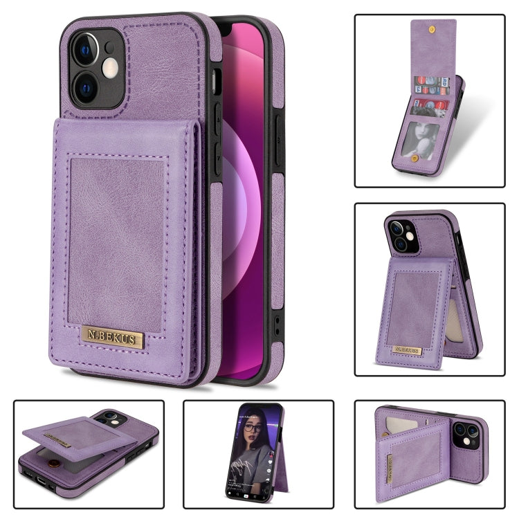 N.BEKUS Vertical Flip Card Slot RFID Phone Case, For iPhone 12 mini, For iPhone 12 Pro, For iPhone 12 Pro Max, For iPhone 13