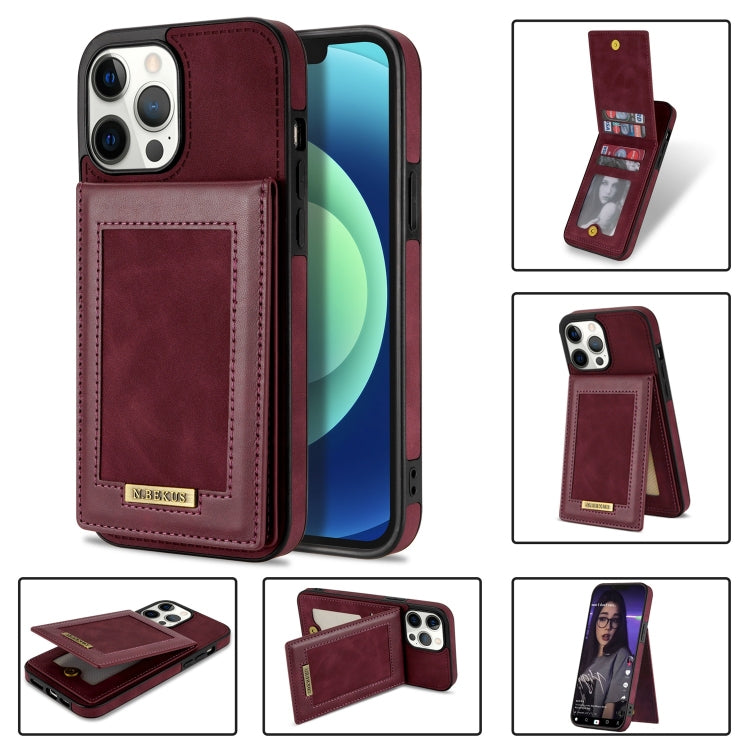N.BEKUS Vertical Flip Card Slot RFID Phone Case, For iPhone 13 mini, For iPhone 13 Pro, For iPhone 13 Pro Max, For iPhone 14