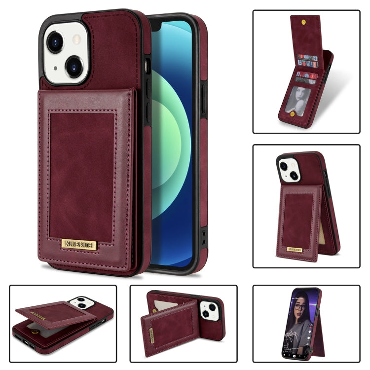 N.BEKUS Vertical Flip Card Slot RFID Phone Case, For iPhone 13 mini, For iPhone 13 Pro, For iPhone 13 Pro Max, For iPhone 14