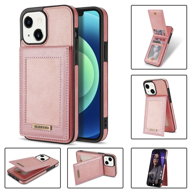 N.BEKUS Vertical Flip Card Slot RFID Phone Case, For iPhone 13 mini, For iPhone 13 Pro, For iPhone 13 Pro Max, For iPhone 14