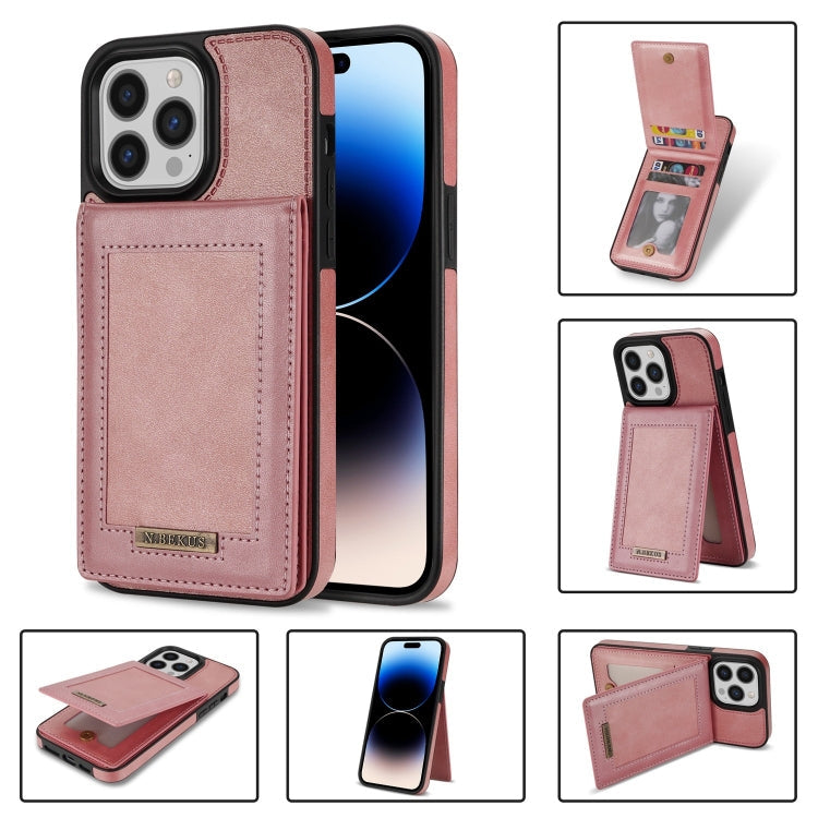 N.BEKUS Vertical Flip Card Slot RFID Phone Case, For iPhone 14 Plus, For iPhone 14 Pro, For iPhone 14 Pro Max, For iPhone 11