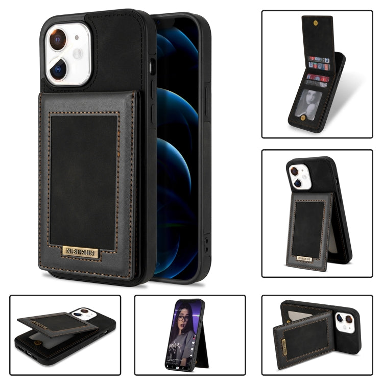 N.BEKUS Vertical Flip Card Slot RFID Phone Case, For iPhone 14 Plus, For iPhone 14 Pro, For iPhone 14 Pro Max, For iPhone 11