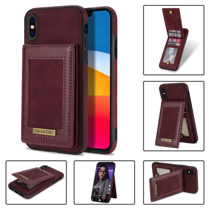 N.BEKUS Vertical Flip Card Slot RFID Phone Case, For iPhone 12, For iPhone XR, For iPhone XS Max, For iPhone XS / X
