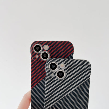 Carbon Fiber Texture PC Phone Case, For iPhone 12 Pro, For iPhone 12 Pro Max, For iPhone 13, For iPhone 13 Pro
