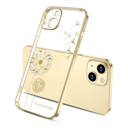 Electroplating Diamond Dandelion TPU Phone Case, For iPhone 14, For iPhone 14 Plus, For iPhone 14 Pro