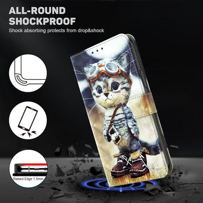 3D Painted Leather Phone Case, For iPhone 14, For iPhone 14 Plus, For iPhone 14 Pro