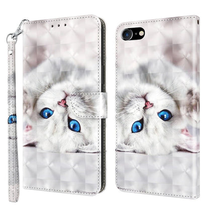3D Painted Leather Phone Case, For iPhone SE 2022 / SE 2020 / 8 / 7, For iPhone XR, For iPhone 8 Plus / 7 Plus