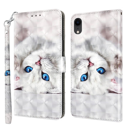 3D Painted Leather Phone Case, For iPhone SE 2022 / SE 2020 / 8 / 7, For iPhone XR, For iPhone 8 Plus / 7 Plus