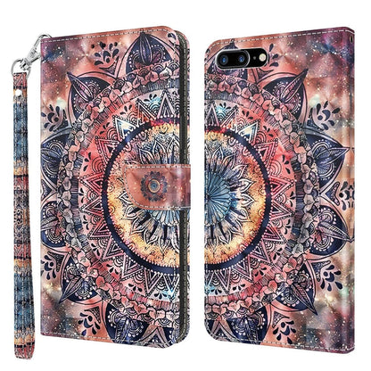 3D Painted Leather Phone Case, For iPhone SE 2022 / SE 2020 / 8 / 7, For iPhone XR, For iPhone 8 Plus / 7 Plus