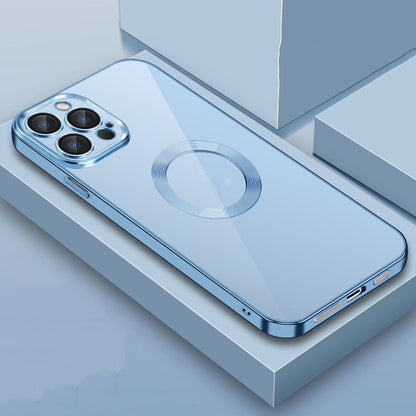9D Plated Lens Film Clear Phone Case, For iPhone 14, For iPhone 14 Plus, For iPhone 14 Pro