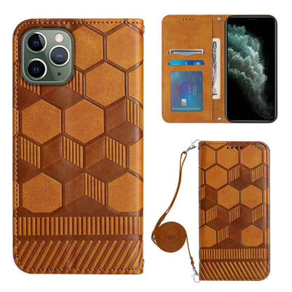 Crossbody Football Texture Magnetic PU Phone Case, For iPhone 11, For iPhone 11 Pro, For iPhone 11 Pro Max, For iPhone 12