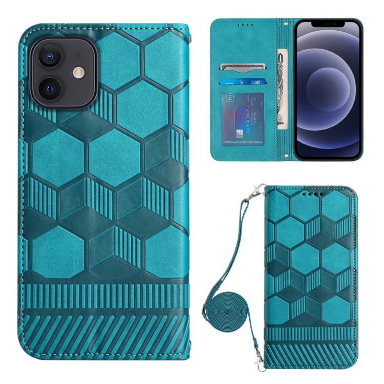 Crossbody Football Texture Magnetic PU Phone Case, For iPhone 12 Mini, For iPhone 12 Pro, For iPhone 12 Pro Max, For iPhone 13