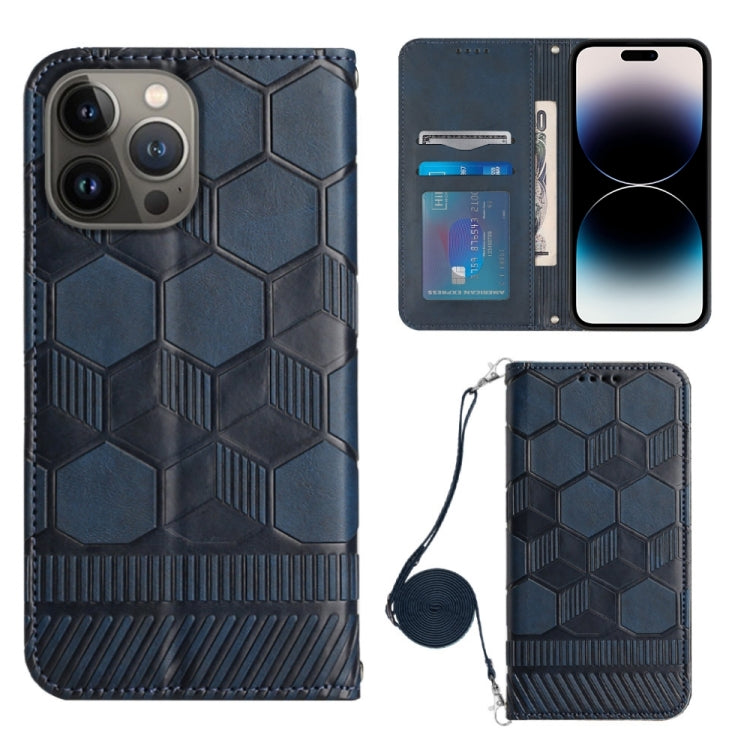 Crossbody Football Texture Magnetic PU Phone Case, For iPhone 14 Plus, For iPhone 14 Pro, For iPhone 14 Pro Max, For iPhone SE 2022/SE 2020/8/7