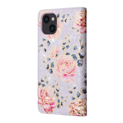 Bronzing Painting RFID Leather Case, For iPhone 14, For iPhone 14 Plus, For iPhone 14 Pro, For iPhone 14 Pro Max