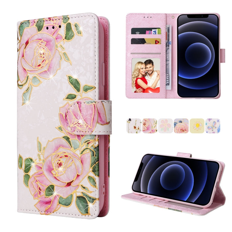 Bronzing Painting RFID Leather Case, For iPhone 12 mini, For iPhone 12 / 12 Pro, For iPhone 12 Pro Max, For iPhone 11