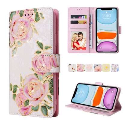 Bronzing Painting RFID Leather Case, For iPhone 12 mini, For iPhone 12 / 12 Pro, For iPhone 12 Pro Max, For iPhone 11