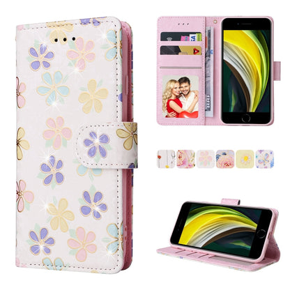 Bronzing Painting RFID Leather Case, For iPhone X / XS, For iPhone 7 Plus / 8 Plus, For iPhone SE 2022 / SE 2020 / 7 / 8