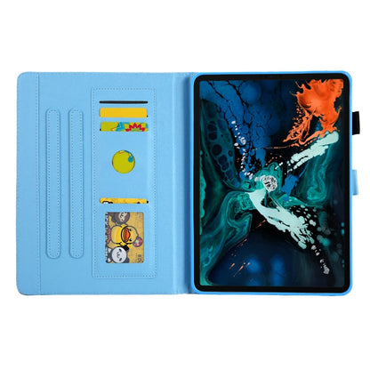 For iPad Pro 11 (2020) & (2018) Painted Pattern Tablet PC Protective Leather Case with Bracket & Card Slot & Photo Holder, Elephant Rabbit, Blue Pink Pineapple, Red Flower Pink Butterfly, Rose Flower, Red Flower Blue Butterfly, Pear Flower             ...