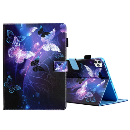 For iPad Pro 11 (2020) & (2018) Painted Pattern Tablet PC Protective Leather Case with Bracket & Card Slot & Photo Holder, Elephant Rabbit, Blue Pink Pineapple, Red Flower Pink Butterfly, Rose Flower, Red Flower Blue Butterfly, Pear Flower             ...