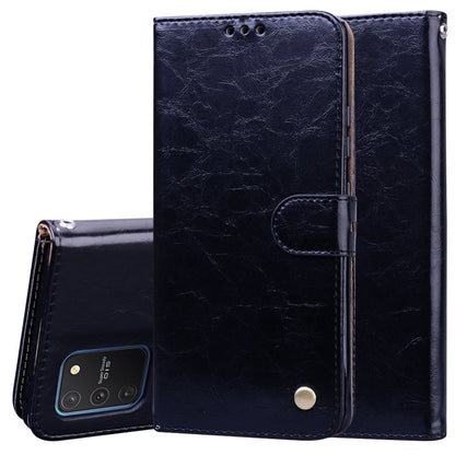 Business Style Oil Wax Texture Horizontal Flip Leather Case, with Holder & Card Slots & Wallet, For Samsung Galaxy A01, For Samsung Galaxy A51, For Samsung Galaxy A71, For Samsung Galaxy A81 / Note 10 Lite, For Samsung Galaxy A91 / S10 Lite            ...