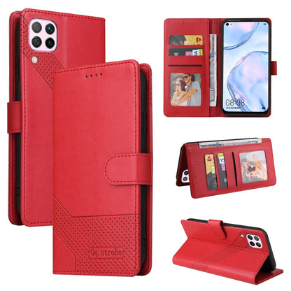 GQUTROBE Skin Feel Magnetic Leather Phone Case, For Huawei P40 Lite, For Huawei P40 Pro, For Huawei P Smart 2019, For Huawei P Smart Z
