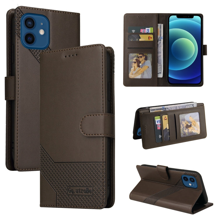 GQUTROBE Skin Feel Magnetic Leather Phone Case, For iPhone 12 Pro Max, For iPhone 12 / 12 Pro, For iPhone 12 mini, For iPhone 11 Pro Max