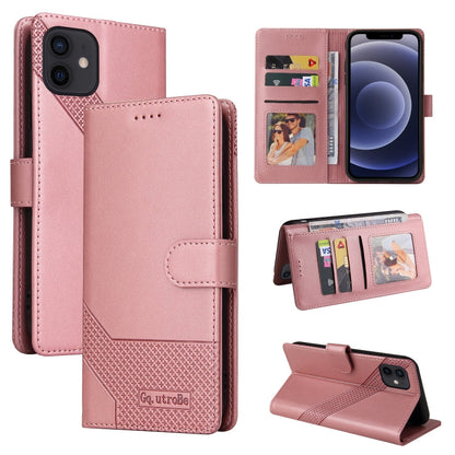 GQUTROBE Skin Feel Magnetic Leather Phone Case, For iPhone 12 Pro Max, For iPhone 12 / 12 Pro, For iPhone 12 mini, For iPhone 11 Pro Max
