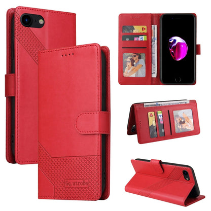 GQUTROBE Skin Feel Magnetic Leather Phone Case, For iPhone XS / X, For iPhone SE 2022 / SE 2020 / 8 / 7, For iPhone 8 Plus / 7 Plus