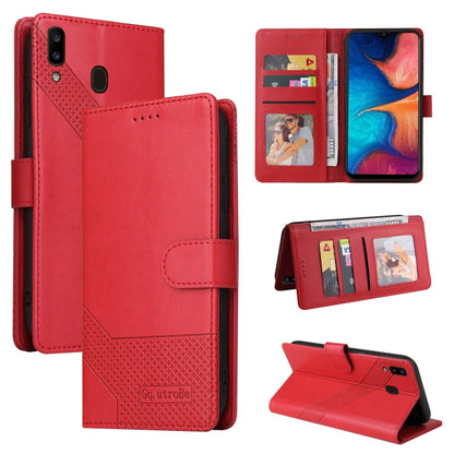 GQUTROBE Skin Feel Magnetic Leather Phone Case, For Samsung Galaxy A20 / A30, For Samsung Galaxy A20e, For Samsung Galaxy A20s, For Samsung Galaxy A21s