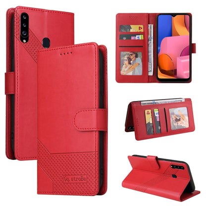 GQUTROBE Skin Feel Magnetic Leather Phone Case, For Samsung Galaxy A20 / A30, For Samsung Galaxy A20e, For Samsung Galaxy A20s, For Samsung Galaxy A21s