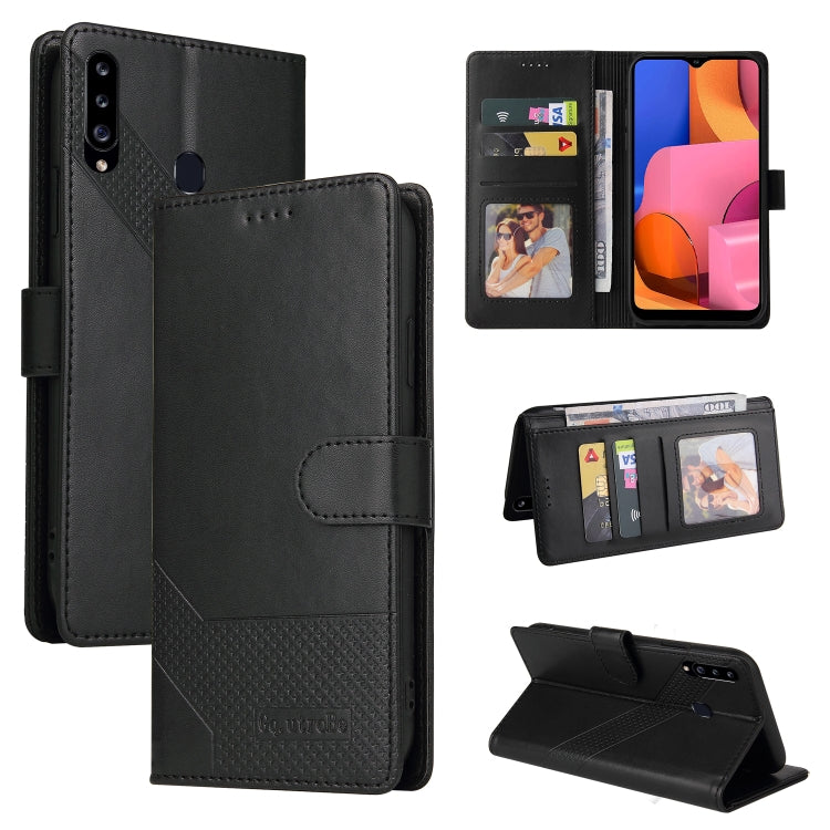 GQUTROBE Skin Feel Magnetic Leather Phone Case, For Samsung Galaxy A20 / A30, For Samsung Galaxy A20e, For Samsung Galaxy A20s, For Samsung Galaxy A21s