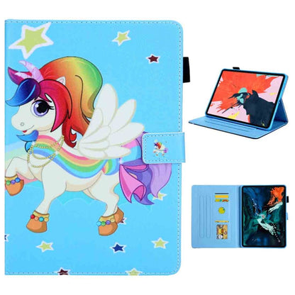 For iPad Pro 11 (2020) & (2018) Painted Pattern Tablet PC Protective Leather Case with Bracket & Card Slot & Photo Holder, Beach, Fantasy Butterfly, Beautiful Bubbles, Never Stop, Beautiful Starry Sky, Two Black Cats, Sparkling Sand, Golden Butterfly  ...